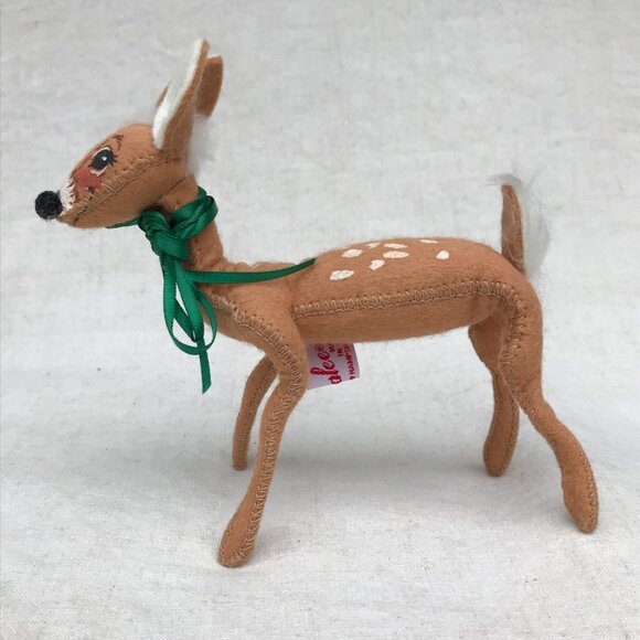 Annalee '91 Christmas Big Eyed Fawn Reindeer Doe Doll Christmas Figurine - Picture 3 of 7